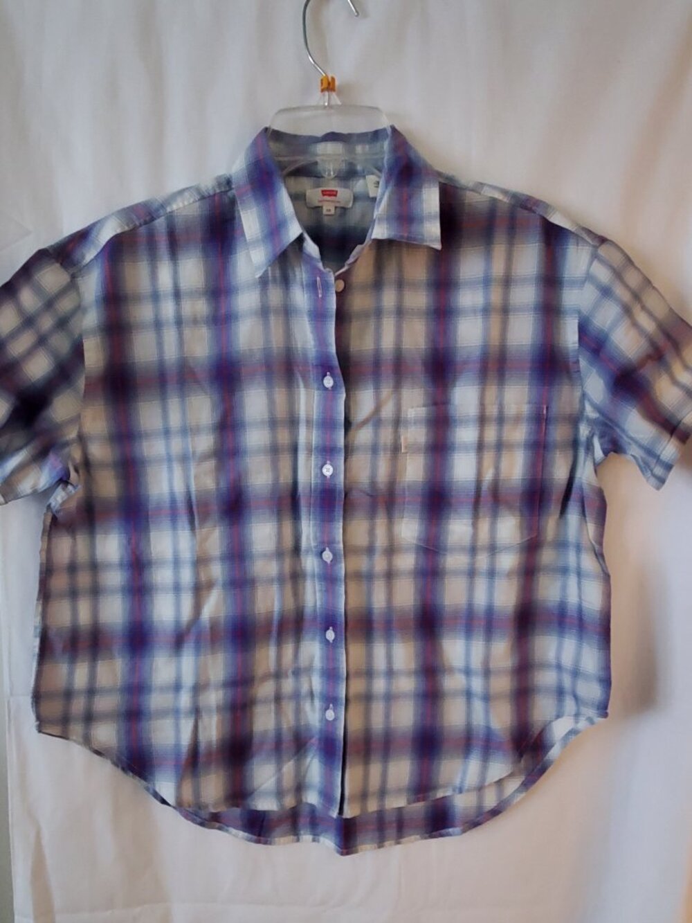 Women's Levi's Button Down Short Sleeve Blouse Size Extra Small